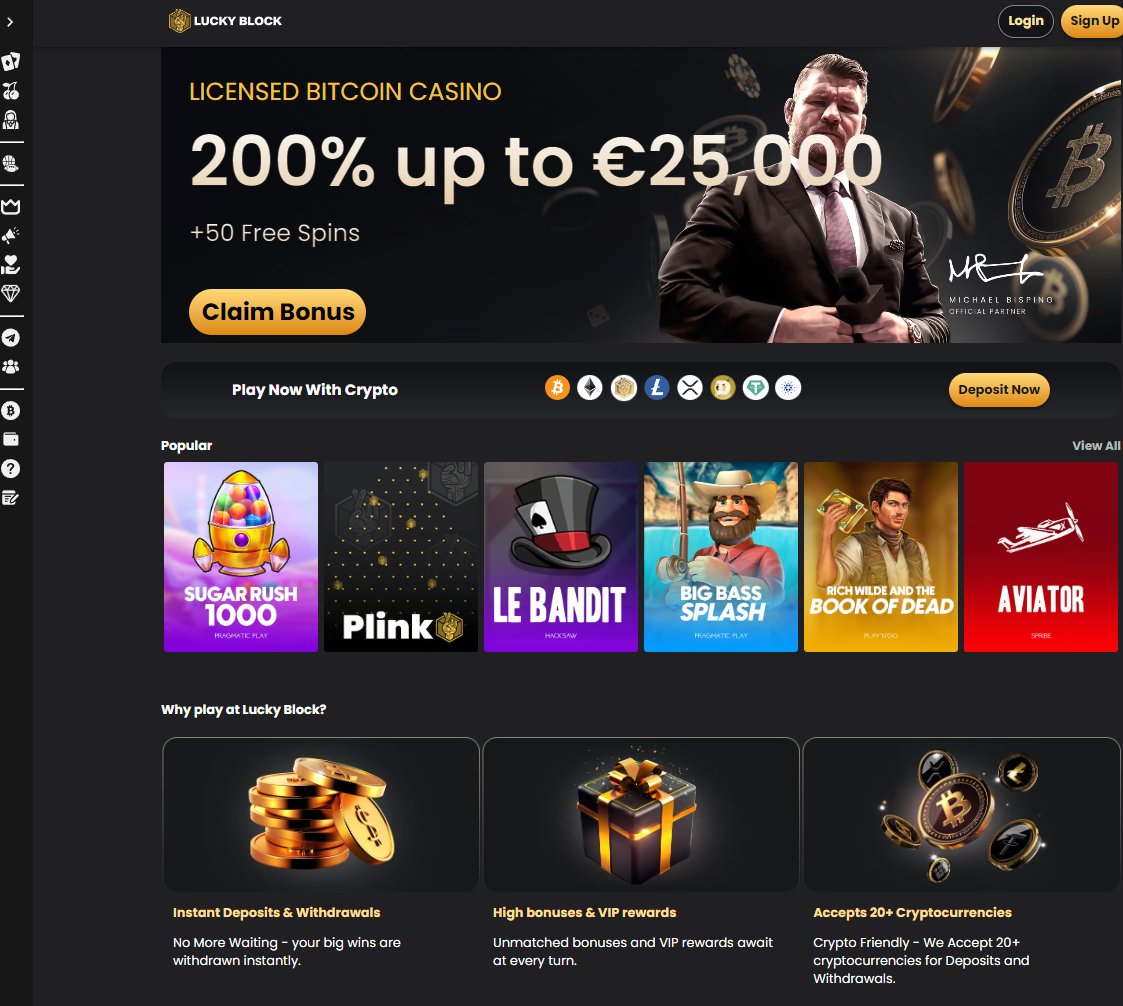 Lucky Block Casino – vadošā kriptovalūtu spēļu pieredze!