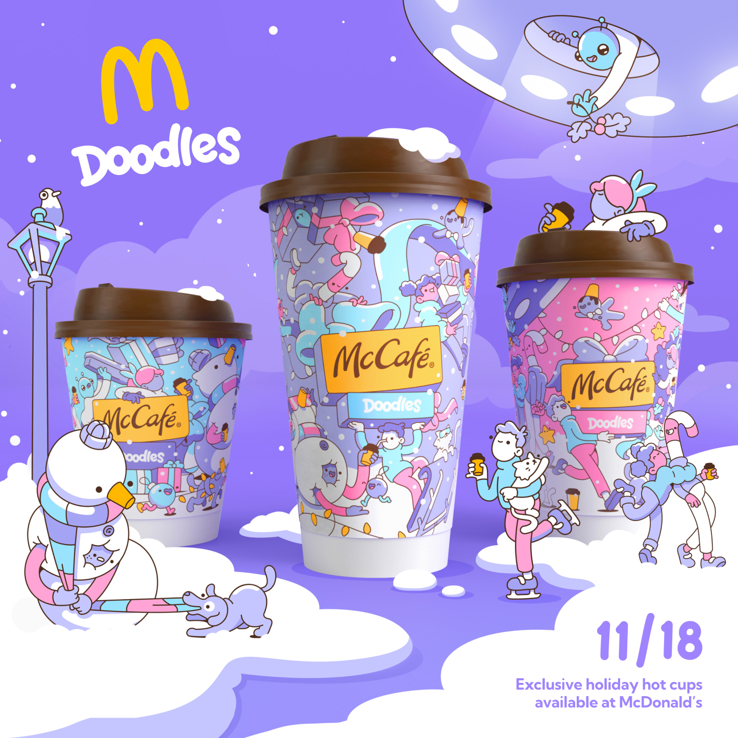 McDonald’s Teams Up with Doodles NFT for Holiday Cup Launch