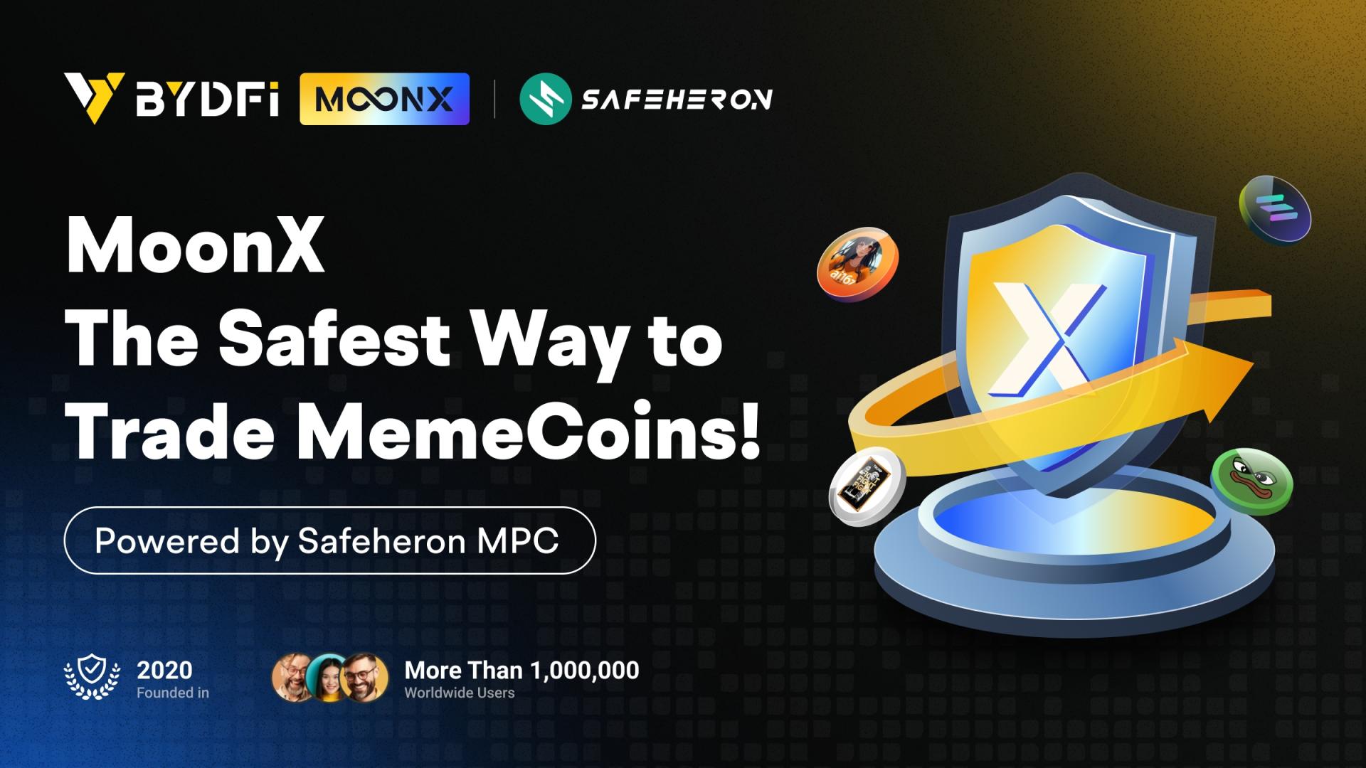 BYDFi Partners with Safeheron to Launch MoonX, The Ultimate Platform for Secure MemeCoin Trading