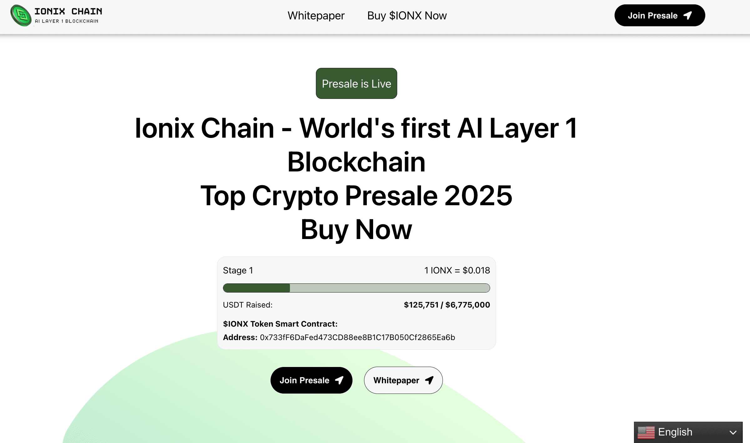 ionix chain homepage